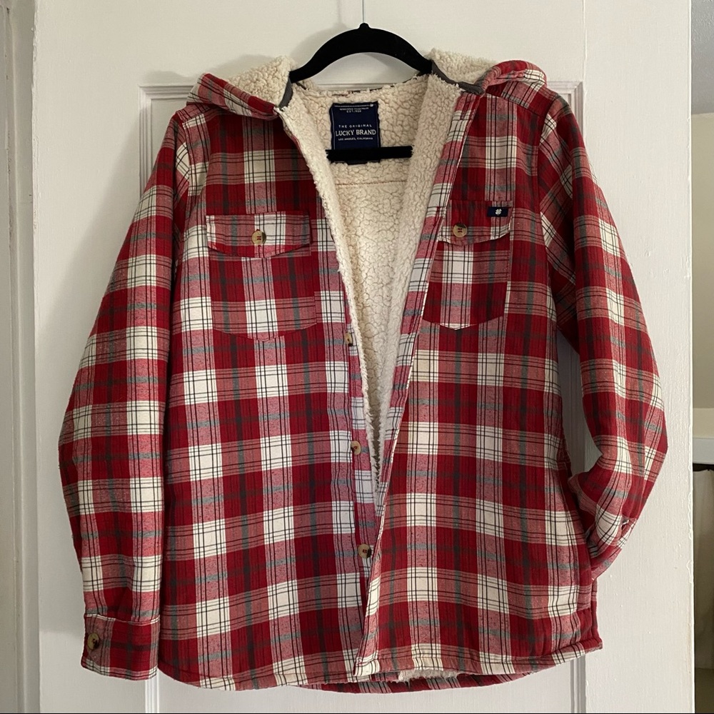 Fleece Lined Plaid Sweater Jacket